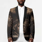 Chinua Achebe Blazer with Sepia Portrait, Lion Historians Quote and Vintage African Map - African Pride