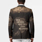 Chinua Achebe Blazer with Sepia Portrait, Lion Historians Quote and Vintage African Map - African Pride