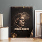 Chinua Achebe Canvas Wall Art with Sepia Portrait, Lion Historians Quote and Vintage African Map - African Pride