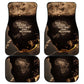 Chinua Achebe Car Mats with Sepia Portrait, Lion Historians Quote and Vintage African Map - African Pride