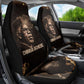 Chinua Achebe Car Seat Cover with Sepia Portrait, Lion Historians Quote and Vintage African Map - African Pride