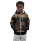 Chinua Achebe Kid Hoodie with Sepia Portrait, Lion Historians Quote and Vintage African Map - African Pride