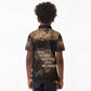 Chinua Achebe Kid Polo Shirt with Sepia Portrait, Lion Historians Quote and Vintage African Map - African Pride