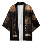 Chinua Achebe Kimono with Sepia Portrait, Lion Historians Quote and Vintage African Map - African Pride