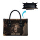 Chinua Achebe Leather Bag with Sepia Portrait, Lion Historians Quote and Vintage African Map - African Pride