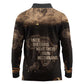 Chinua Achebe Long Sleeve Polo Shirt with Sepia Portrait, Lion Historians Quote and Vintage African Map - African Pride