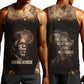 Chinua Achebe Men Tank Top with Sepia Portrait, Lion Historians Quote and Vintage African Map - African Pride