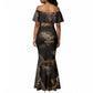 Chinua Achebe Mermaid Dress with Sepia Portrait, Lion Historians Quote and Vintage African Map - African Pride