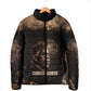 Chinua Achebe Padded Jacket with Sepia Portrait, Lion Historians Quote and Vintage African Map - African Pride