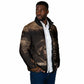 Chinua Achebe Padded Jacket with Sepia Portrait, Lion Historians Quote and Vintage African Map - African Pride