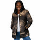 Chinua Achebe Padded Jacket with Sepia Portrait, Lion Historians Quote and Vintage African Map - African Pride