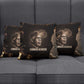 Chinua Achebe Pillow Cover with Sepia Portrait, Lion Historians Quote and Vintage African Map - African Pride