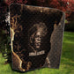 Chinua Achebe Quilt with Sepia Portrait, Lion Historians Quote and Vintage African Map - African Pride
