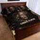 Chinua Achebe Quilt Bed Set with Sepia Portrait, Lion Historians Quote and Vintage African Map - African Pride