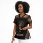 Chinua Achebe Scrub Top with Sepia Portrait, Lion Historians Quote and Vintage African Map - African Pride