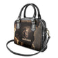 Chinua Achebe Shoulder Handbag with Sepia Portrait, Lion Historians Quote and Vintage African Map - African Pride