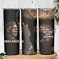 Chinua Achebe Skinny Tumbler with Sepia Portrait, Lion Historians Quote and Vintage African Map - African Pride