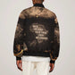 Chinua Achebe Sleeve Zip Bomber Jacket with Sepia Portrait, Lion Historians Quote and Vintage African Map - African Pride