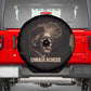 Chinua Achebe Spare Tire Cover with Sepia Portrait, Lion Historians Quote and Vintage African Map - African Pride