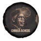 Chinua Achebe Spare Tire Cover with Sepia Portrait, Lion Historians Quote and Vintage African Map - African Pride