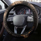 Chinua Achebe Steering Wheel Cover with Sepia Portrait, Lion Historians Quote and Vintage African Map - African Pride
