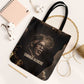 Chinua Achebe Tote Bag with Sepia Portrait, Lion Historians Quote and Vintage African Map - African Pride