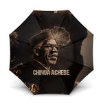 Chinua Achebe Umbrella with Sepia Portrait, Lion Historians Quote and Vintage African Map - African Pride