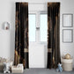 Chinua Achebe Window Curtain with Sepia Portrait, Lion Historians Quote and Vintage African Map - African Pride