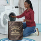 Chinua Achebe Laundry Basket with Tribal Symbol Design, The Storyteller Quote and Africa Wrote Back - African Pride