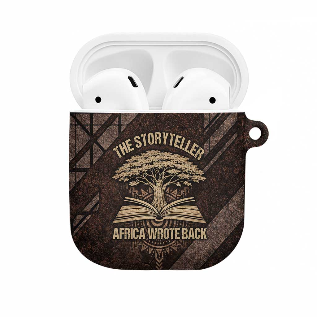 Chinua Achebe AirPods Case with Tribal Symbol Design, The Storyteller Quote and Africa Wrote Back - African Pride