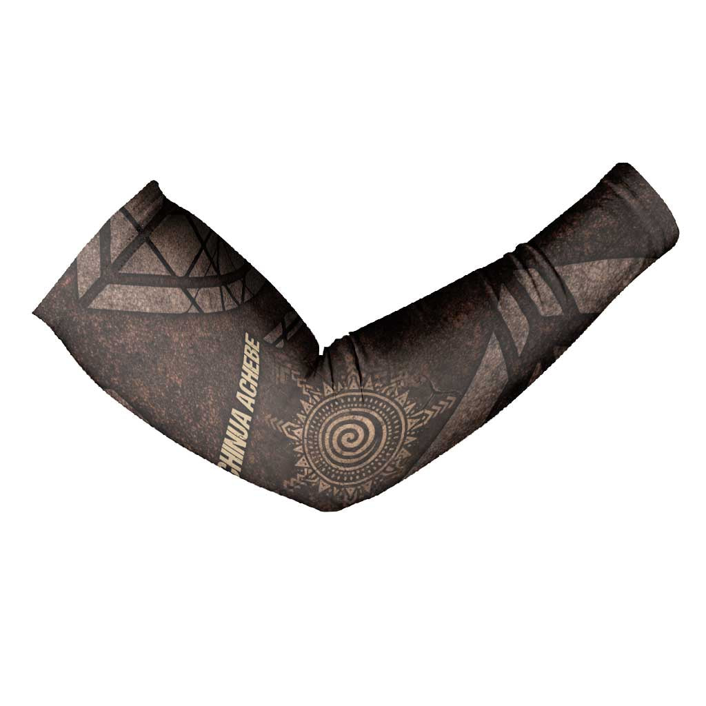 Chinua Achebe Arm Sleeves with Tribal Symbol Design, The Storyteller Quote and Africa Wrote Back - African Pride