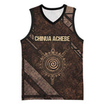 Chinua Achebe Basketball Jersey with Tribal Symbol Design, The Storyteller Quote and Africa Wrote Back - African Pride