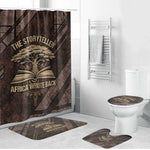 Chinua Achebe Bathroom Set with Tribal Symbol Design, The Storyteller Quote and Africa Wrote Back - African Pride