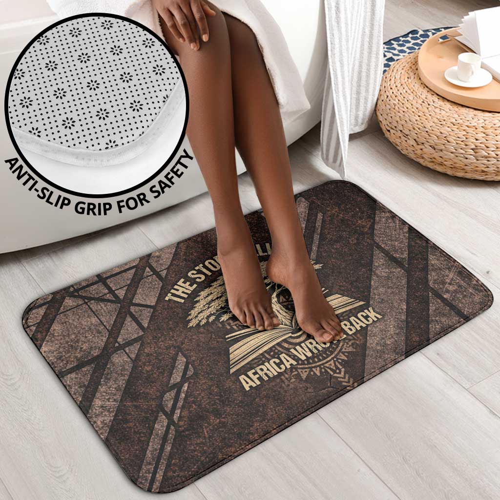 Chinua Achebe Bathroom Set with Tribal Symbol Design, The Storyteller Quote and Africa Wrote Back - African Pride