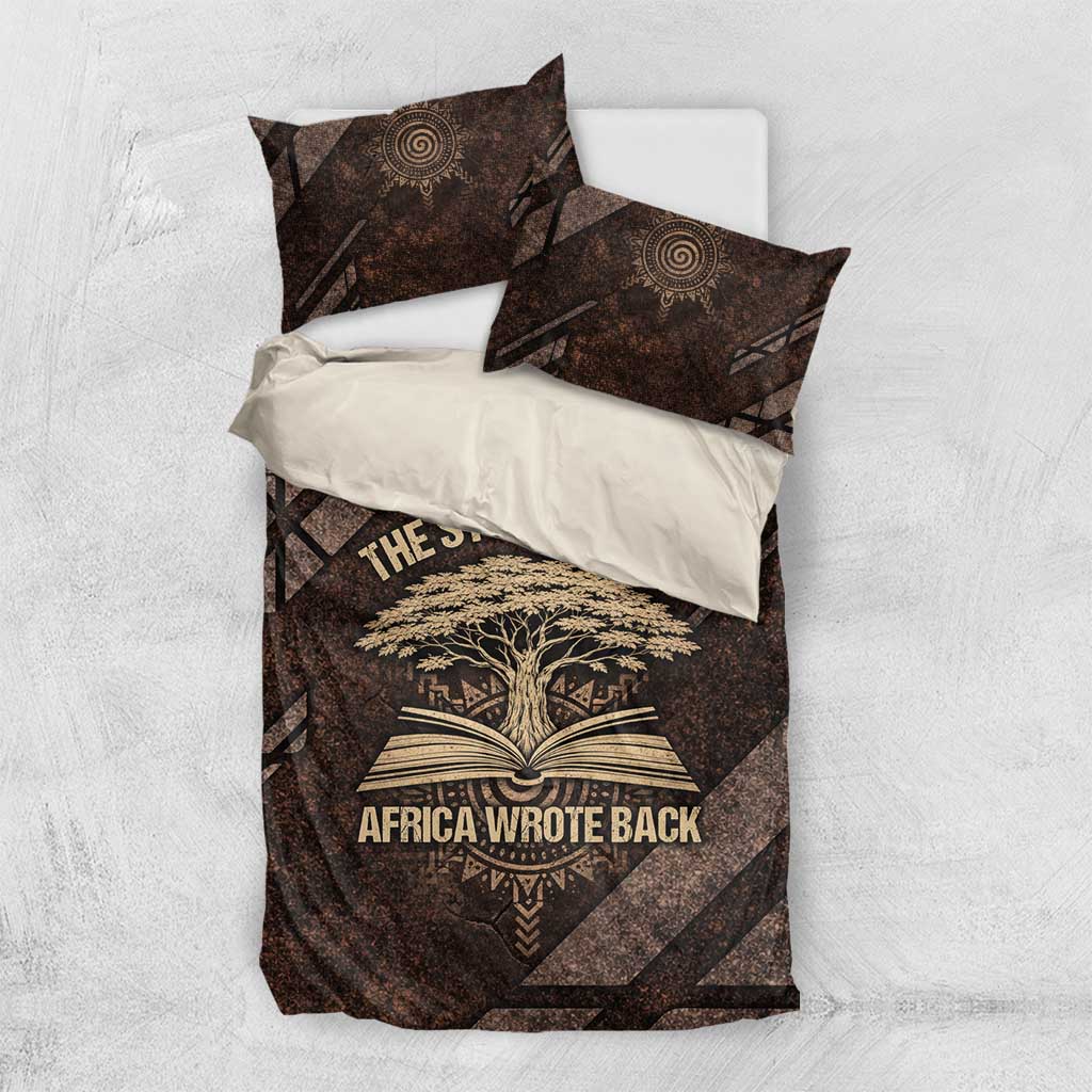 Chinua Achebe Bedding Set with Tribal Symbol Design, The Storyteller Quote and Africa Wrote Back - African Pride