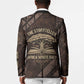 Chinua Achebe Blazer with Tribal Symbol Design, The Storyteller Quote and Africa Wrote Back - African Pride