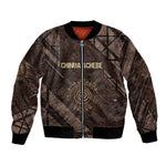 Chinua Achebe Bomber Jacket with Tribal Symbol Design, The Storyteller Quote and Africa Wrote Back - African Pride