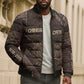 Chinua Achebe Bomber Puffer Jacket with Tribal Symbol Design, The Storyteller Quote and Africa Wrote Back - African Pride
