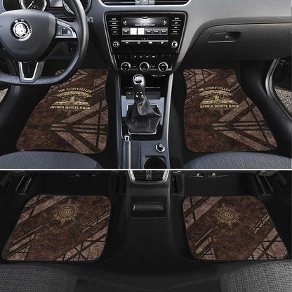 Chinua Achebe Car Mats with Tribal Symbol Design, The Storyteller Quote and Africa Wrote Back - African Pride