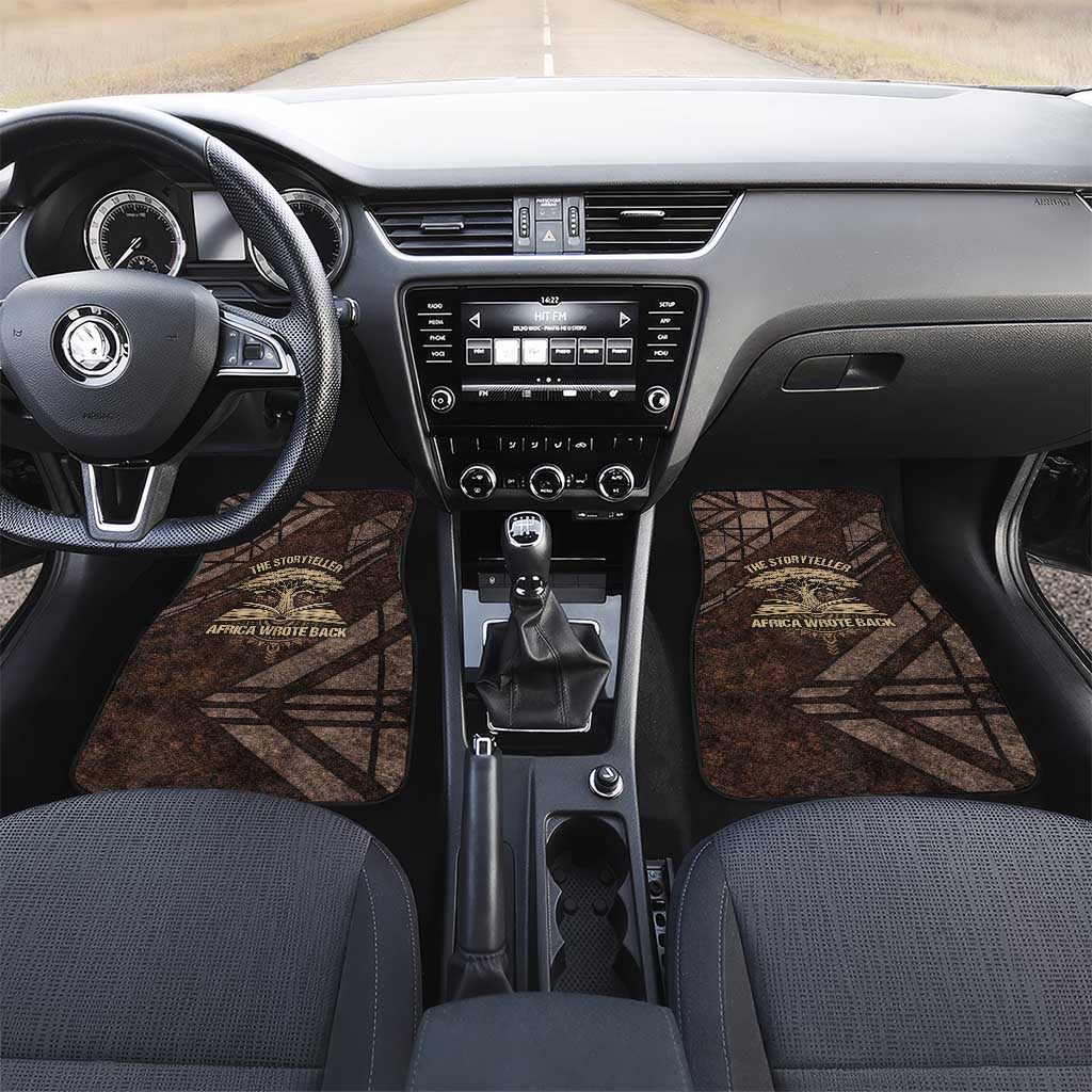 Chinua Achebe Car Mats with Tribal Symbol Design, The Storyteller Quote and Africa Wrote Back - African Pride