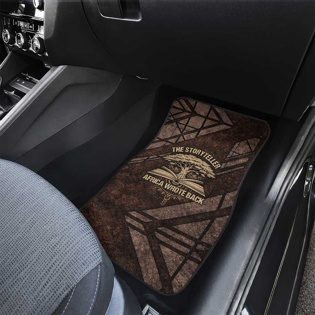 Chinua Achebe Car Mats with Tribal Symbol Design, The Storyteller Quote and Africa Wrote Back - African Pride