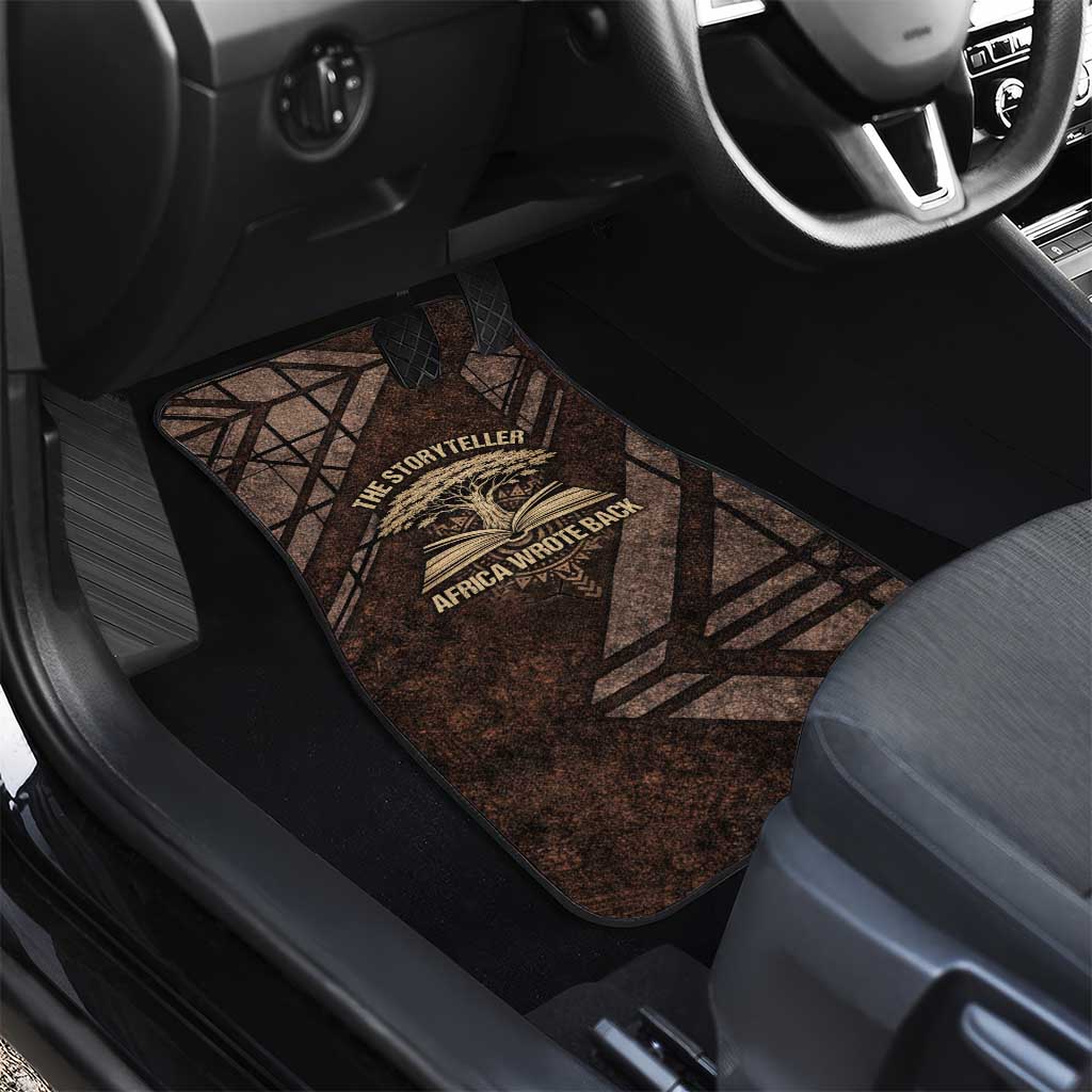Chinua Achebe Car Mats with Tribal Symbol Design, The Storyteller Quote and Africa Wrote Back - African Pride