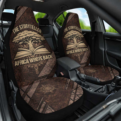 Chinua Achebe Car Seat Cover with Tribal Symbol Design, The Storyteller Quote and Africa Wrote Back - African Pride