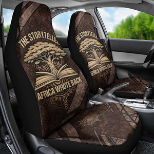 Chinua Achebe Car Seat Cover with Tribal Symbol Design, The Storyteller Quote and Africa Wrote Back - African Pride