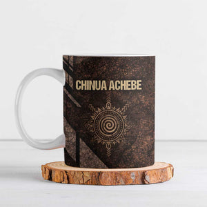 Chinua Achebe Ceramic Mug with Tribal Symbol Design, The Storyteller Quote and Africa Wrote Back - African Pride