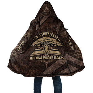 Chinua Achebe Cloak with Tribal Symbol Design, The Storyteller Quote and Africa Wrote Back - African Pride