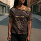 Chinua Achebe Cross Shoulder Shirt with Tribal Symbol Design, The Storyteller Quote and Africa Wrote Back - African Pride