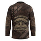 Chinua Achebe Hockey Jersey with Tribal Symbol Design, The Storyteller Quote and Africa Wrote Back - African Pride