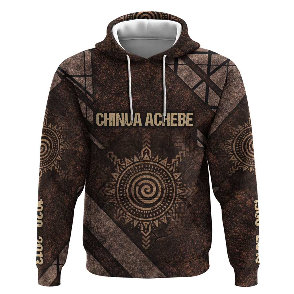 Chinua Achebe Hoodie with Tribal Symbol Design, The Storyteller Quote and Africa Wrote Back - African Pride