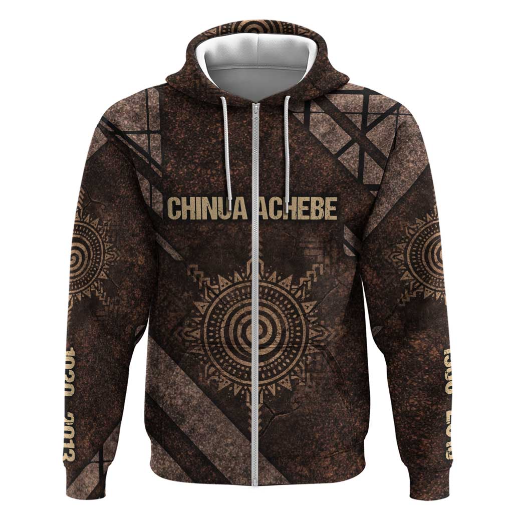 Chinua Achebe Hoodie with Tribal Symbol Design, The Storyteller Quote and Africa Wrote Back - African Pride